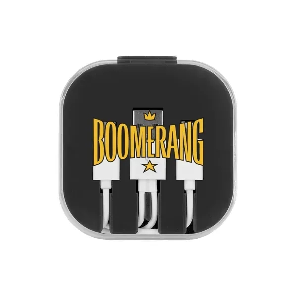 Custom 3 Piece Charging Cable Set with Phone Holder