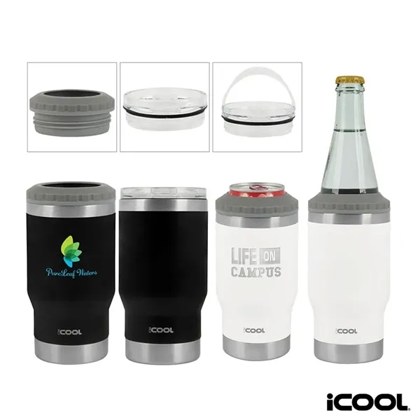 iCOOL® Oswego 14 oz. Double Wall Stainless Steel Can Cool... - iCOOL® Oswego 14 oz. Double Wall Stainless Steel Can Cool... - Image 0 of 2