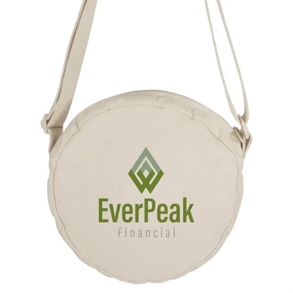 10oz Custom Rhythm Round Cotton Crossbody Bag - 10oz Custom Rhythm Round Cotton Crossbody Bag - Image 4 of 10