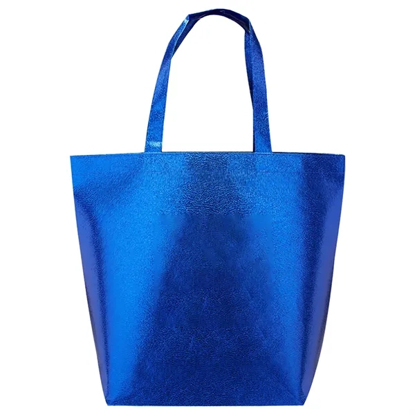 Luxurious Metallic Non-Woven Shopping Tote Bag (15.5"x13.5") - Luxurious Metallic Non-Woven Shopping Tote Bag (15.5"x13.5") - Image 3 of 6