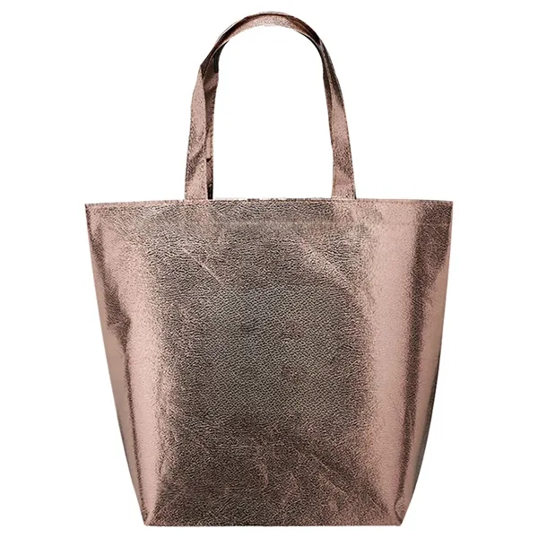Luxurious Metallic Non-Woven Shopping Tote Bag (15.5"x13.5") - Luxurious Metallic Non-Woven Shopping Tote Bag (15.5"x13.5") - Image 4 of 6