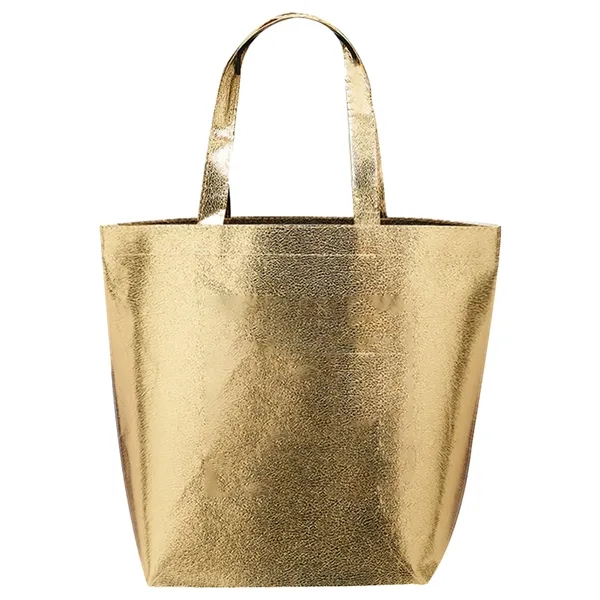 Luxurious Metallic Non-Woven Shopping Tote Bag (15.5"x13.5") - Luxurious Metallic Non-Woven Shopping Tote Bag (15.5"x13.5") - Image 5 of 6
