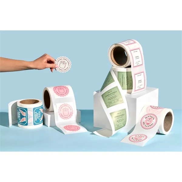Custom Cut Roll Labels - Customize Shape, Size & Color - Custom Cut Roll Labels - Customize Shape, Size & Color - Image 1 of 1