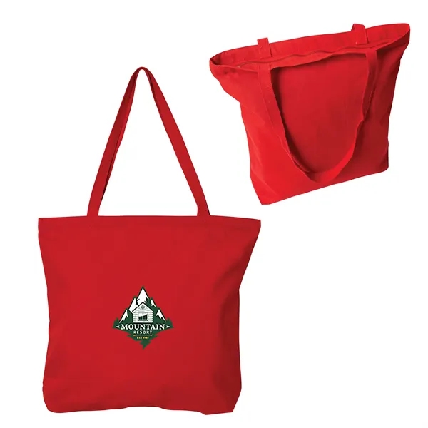 Valkaz Cotton Tote With Zipper - Valkaz Cotton Tote With Zipper - Image 4 of 4
