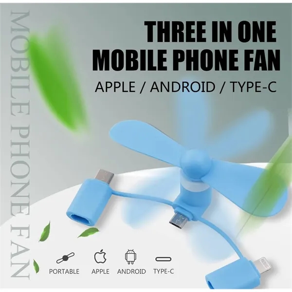 Mini Cell Phone Fan - Mini Cell Phone Fan - Image 1 of 5