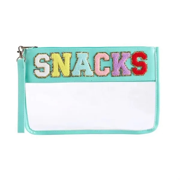 Chenille Letter Clear Zipper Pouch for Travel - Chenille Letter Clear Zipper Pouch for Travel - Image 8 of 9