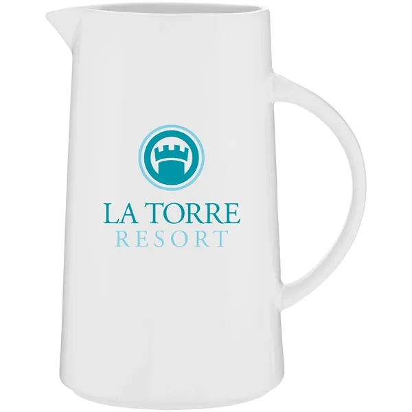 Custom 67 oz Wasser Single Wall Ceramic Water Pitcher