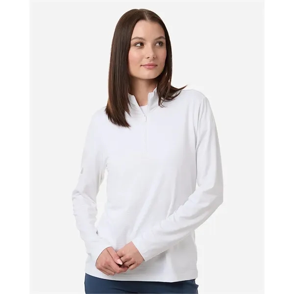 Adidas Women's Textured Stripe Quarter-Zip Pullover - Adidas Women's Textured Stripe Quarter-Zip Pullover - Image 0 of 2