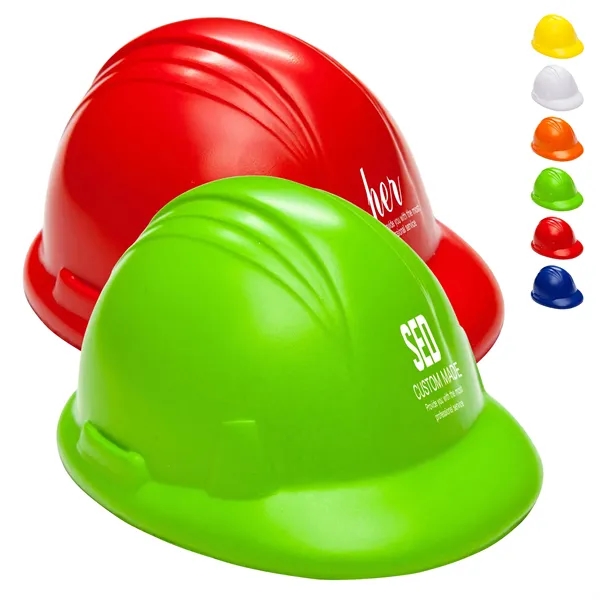 Hard Hat Shaped Stress Reliever Ball - Hard Hat Shaped Stress Reliever Ball - Image 0 of 6