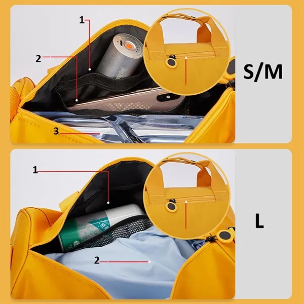 Cylindrical Gym Bag Large Capacity Crossbody - Cylindrical Gym Bag Large Capacity Crossbody - Image 2 of 6