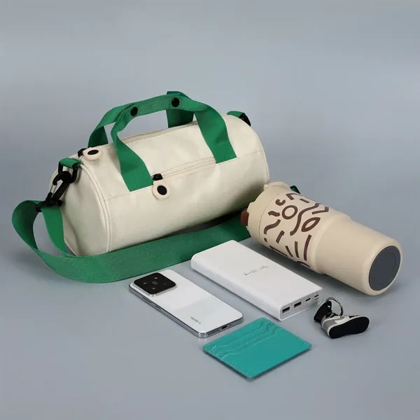 Cylindrical Gym Bag Large Capacity Crossbody - Cylindrical Gym Bag Large Capacity Crossbody - Image 4 of 6