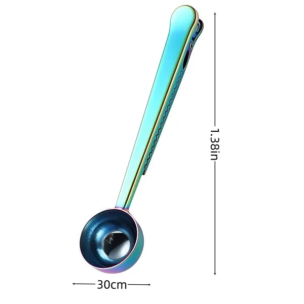 Stainless Steel Coffee Measuring Spoon with Sealing Clips - Stainless Steel Coffee Measuring Spoon with Sealing Clips - Image 5 of 5