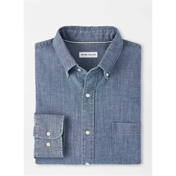 Peter Millar Tamworth Chambray Cotton-Stretch Sport Shirt - Peter Millar Tamworth Chambray Cotton-Stretch Sport Shirt - Image 0 of 2