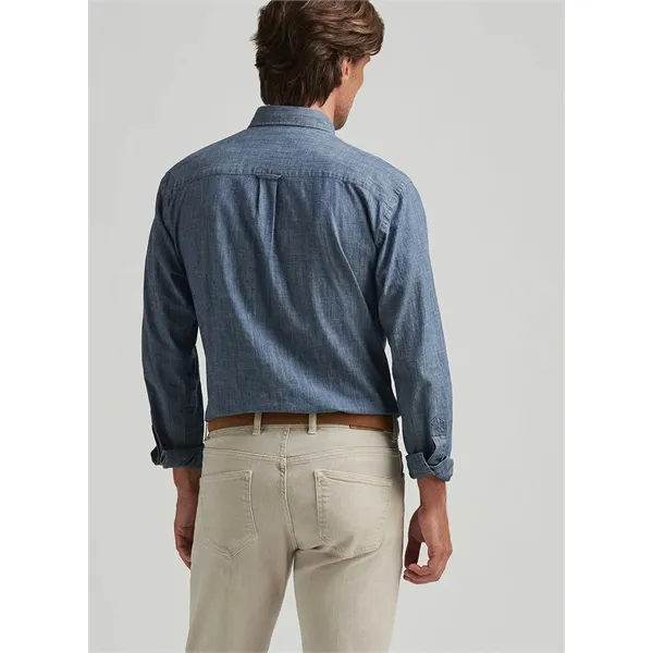 Peter Millar Tamworth Chambray Cotton-Stretch Sport Shirt - Peter Millar Tamworth Chambray Cotton-Stretch Sport Shirt - Image 2 of 2