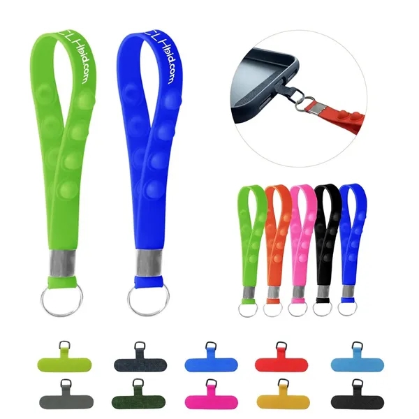 Push Pop Fidget Wrist Strap Keychain - Push Pop Fidget Wrist Strap Keychain - Image 1 of 4