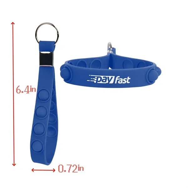 Push Pop Fidget Wrist Strap Keychain - Push Pop Fidget Wrist Strap Keychain - Image 3 of 4