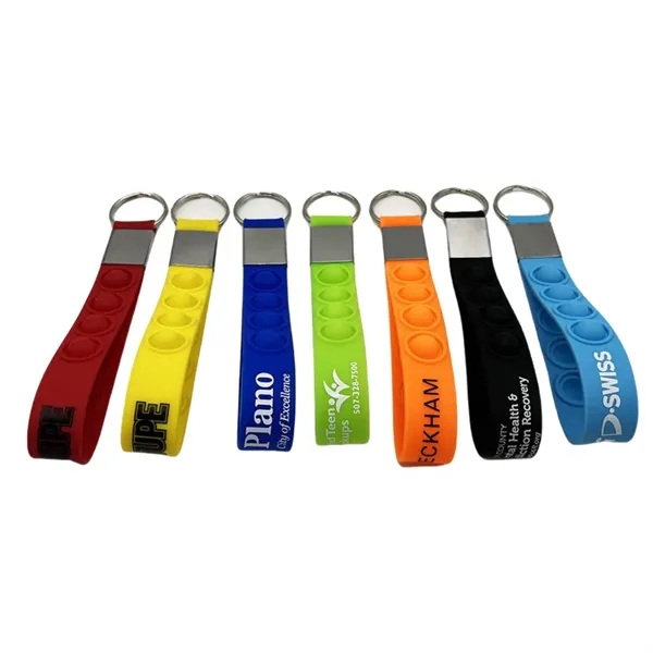 Push Pop Fidget Wrist Strap Keychain - Push Pop Fidget Wrist Strap Keychain - Image 4 of 4