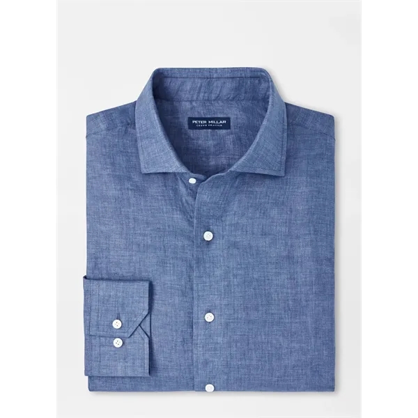 Peter Millar Astino Lino Delave Sport Shirt - Peter Millar Astino Lino Delave Sport Shirt - Image 4 of 6
