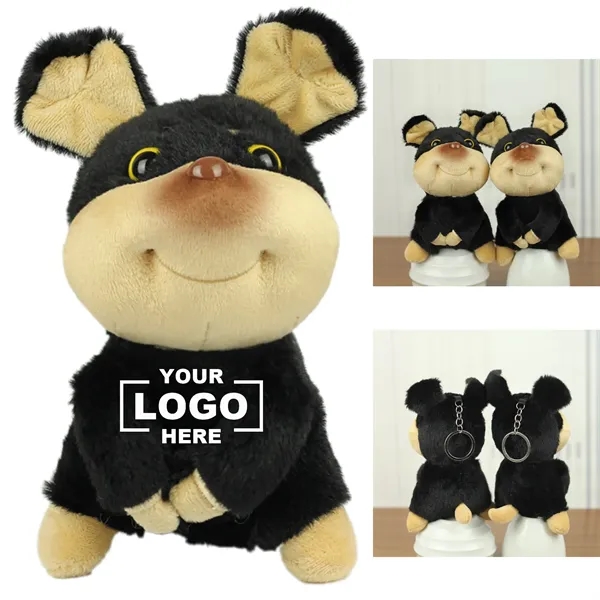 6 Inch Bee Dog Kawaii Animal Plush Keychain - 6 Inch Bee Dog Kawaii Animal Plush Keychain - Image 0 of 3