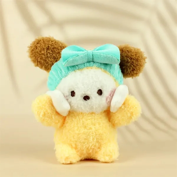 5 Inch Cute Bath Rabbit Dog Bear Plush Toy Keychain - 5 Inch Cute Bath Rabbit Dog Bear Plush Toy Keychain - Image 6 of 6