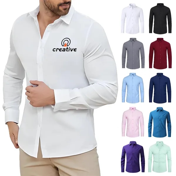 Men's Classic Long Sleeve Wrinkle - Free Shirt - Men's Classic Long Sleeve Wrinkle - Free Shirt - Image 0 of 12