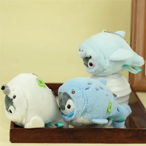 4 Inch Whale Penguin Hybrid Marine Animal Plush Keychain - 4 Inch Whale Penguin Hybrid Marine Animal Plush Keychain - Image 3 of 6