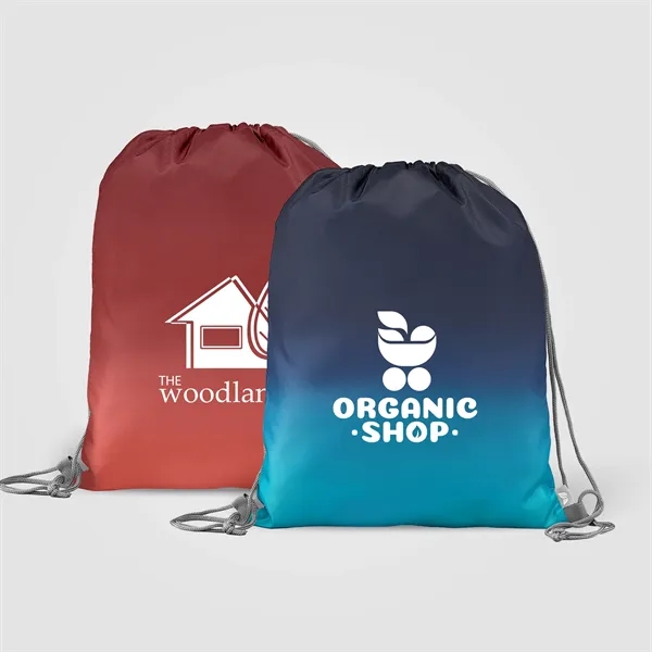 Vilda 210D Polyester Ombre Drawstring Bag - 6L - Vilda 210D Polyester Ombre Drawstring Bag - 6L - Image 2 of 2