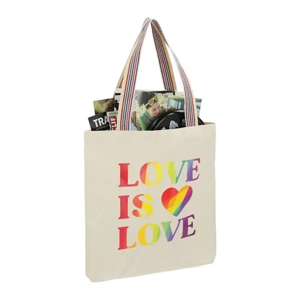 Rainbow Recycled 6oz Cotton Convention Tote - Rainbow Recycled 6oz Cotton Convention Tote - Image 2 of 4