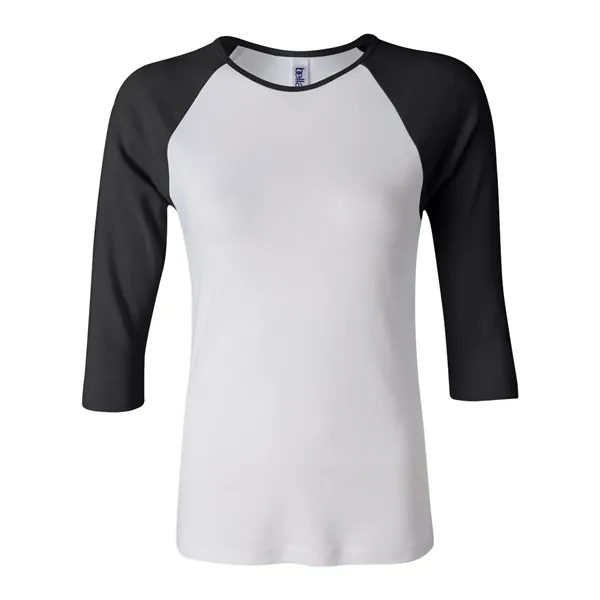 BELLA + CANVAS Women's 1X1 Baby Rib Raglan Three-Quarter ... - BELLA + CANVAS Women's 1X1 Baby Rib Raglan Three-Quarter ... - Image 7 of 12