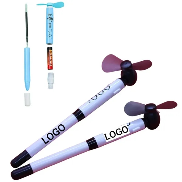 Metal Ballpoint Pen with Mini Cooling Fan - Metal Ballpoint Pen with Mini Cooling Fan - Image 0 of 3