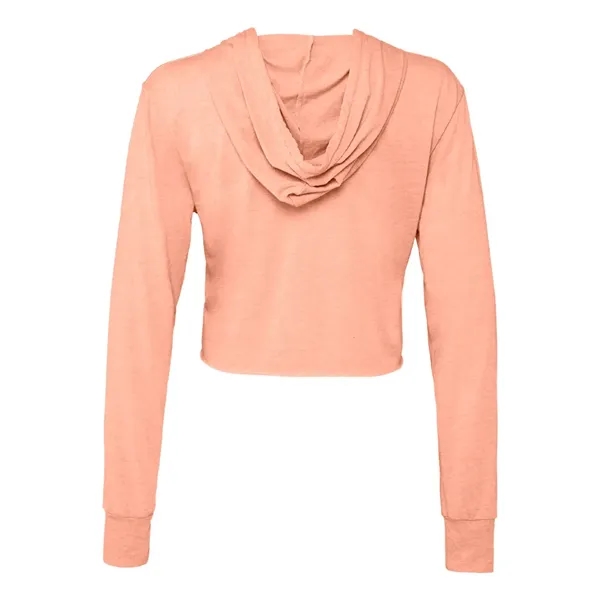 BELLA + CANVAS Women's Triblend Crop Long Sleeve Hoodie - BELLA + CANVAS Women's Triblend Crop Long Sleeve Hoodie - Image 10 of 12