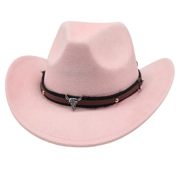 Suede Western Cowboy Hat - Suede Western Cowboy Hat - Image 1 of 10