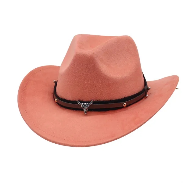 Suede Western Cowboy Hat - Suede Western Cowboy Hat - Image 2 of 10