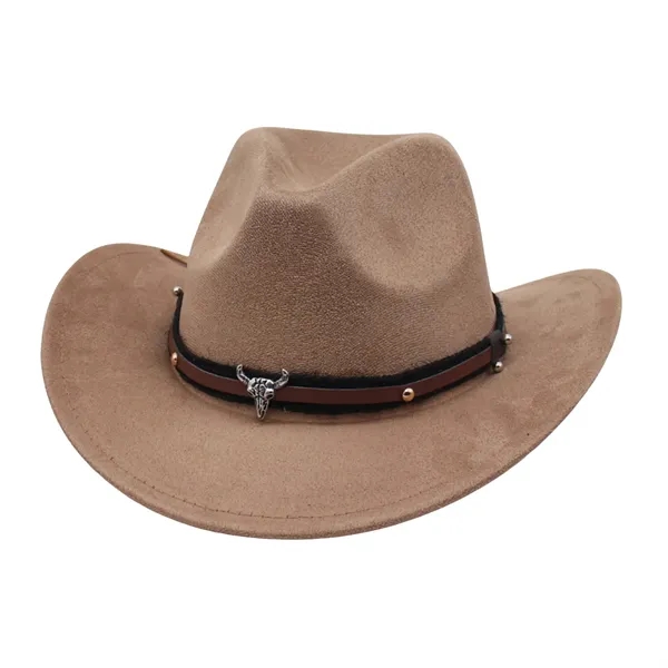 Suede Western Cowboy Hat - Suede Western Cowboy Hat - Image 3 of 10