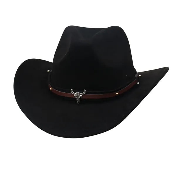 Suede Western Cowboy Hat - Suede Western Cowboy Hat - Image 6 of 10