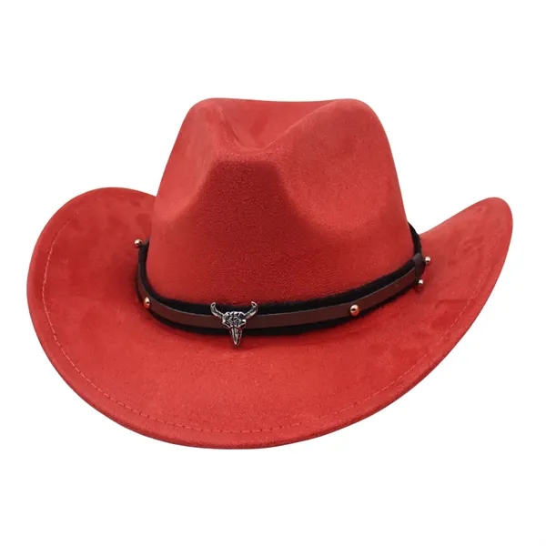 Suede Western Cowboy Hat - Suede Western Cowboy Hat - Image 9 of 10