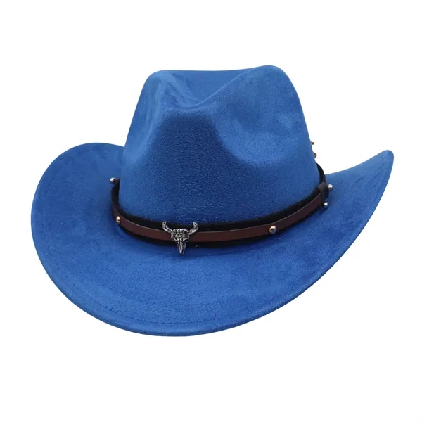 Suede Western Cowboy Hat - Suede Western Cowboy Hat - Image 10 of 10