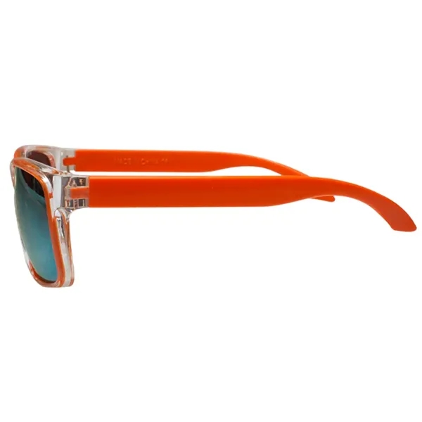 UV Protection Two Tone Sunglasses with Reflective Lenses