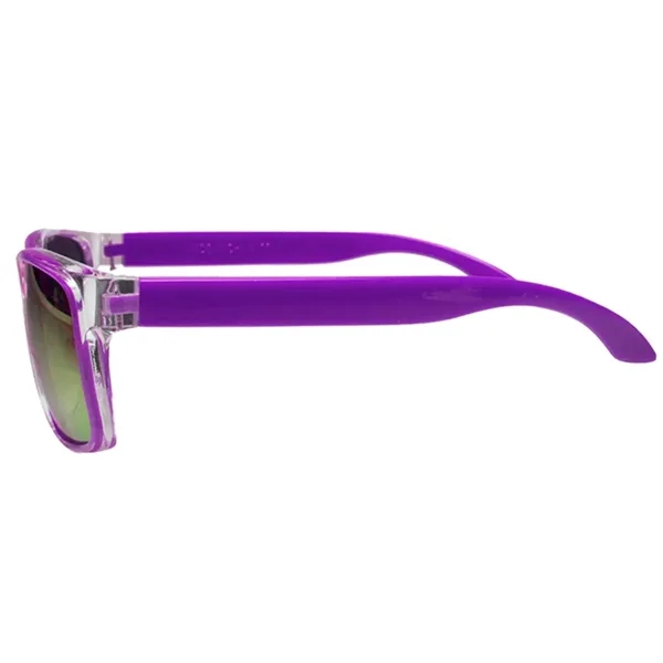 UV Protection Two Tone Sunglasses with Reflective Lenses