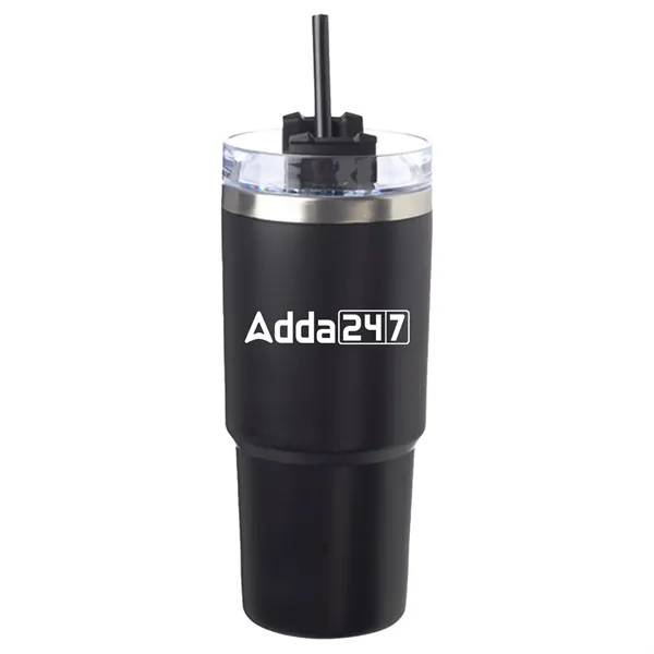 23 oz Matte Finish Travel Mugs with Straw - 23 oz Matte Finish Travel Mugs with Straw - Image 7 of 7