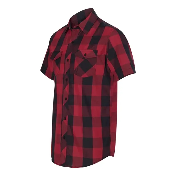 Burnside Men's Buffalo Plaid Short Sleeve Shirt - Burnside Men's Buffalo Plaid Short Sleeve Shirt - Image 11 of 12