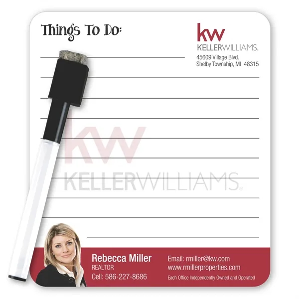 Memo Magnet Dry Erase - Rnd Corner - Memo Magnet Dry Erase - Rnd Corner - Image 0 of 1