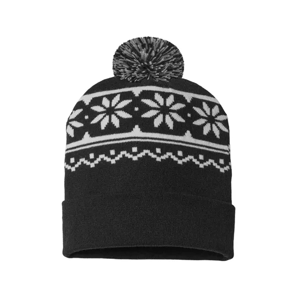 CAP AMERICA USA-Made Snowflake Beanie - CAP AMERICA USA-Made Snowflake Beanie - Image 0 of 2