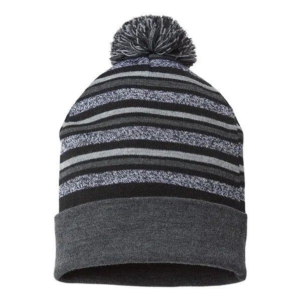 CAP AMERICA USA-Made Striped Beanie - CAP AMERICA USA-Made Striped Beanie - Image 1 of 4