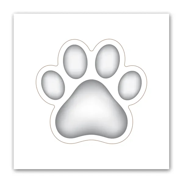 Paw Print Punch Out Picture Frame Magnet - Paw Print Punch Out Picture Frame Magnet - Image 1 of 1