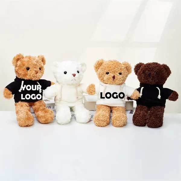 12" Grey Plush Teddy Bear with Branded Apparel - 12" Grey Plush Teddy Bear with Branded Apparel - Image 0 of 3