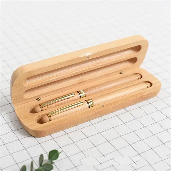 Eco-Friendly Bamboo Writing Set, Corporate Gift Pens - Eco-Friendly Bamboo Writing Set, Corporate Gift Pens - Image 0 of 2