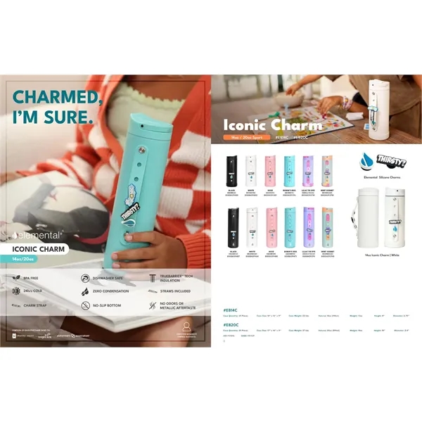 Elemental® Iconic Charm 14oz Stainless Steel Water Bottle - Elemental® Iconic Charm 14oz Stainless Steel Water Bottle - Image 10 of 10