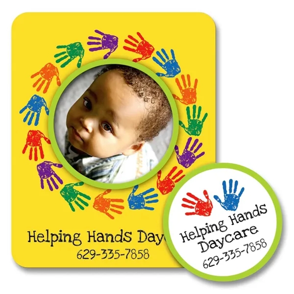 Circle Punch Out Picture Frame Magnet - Circle Punch Out Picture Frame Magnet - Image 0 of 1