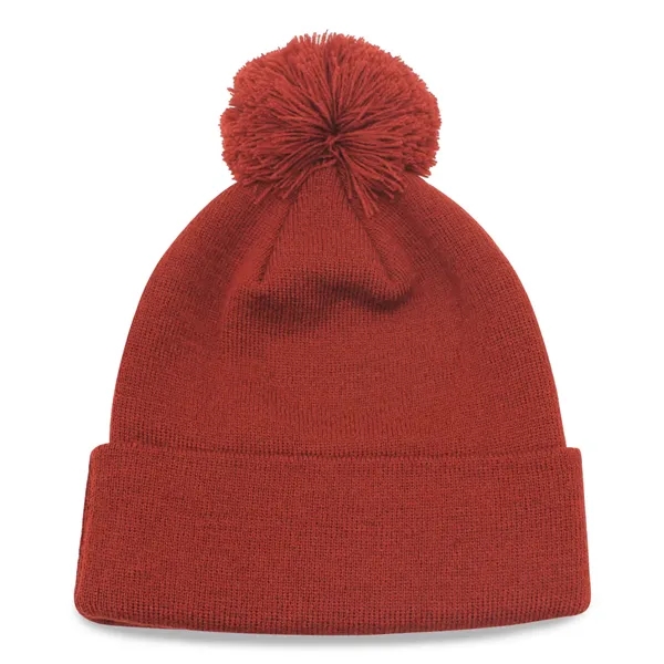 12" Knit Beanie Pompon - 12" Knit Beanie Pompon - Image 5 of 10